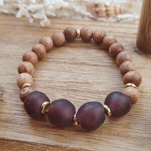 Essential Oil Diffuser Bracelet Ghana Seaglass